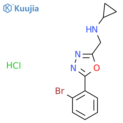 N-{5-(2-bromophenyl)-1,3,4-oxadiazol-2-ylmethyl}cyclopropanamine hydrochloride structure