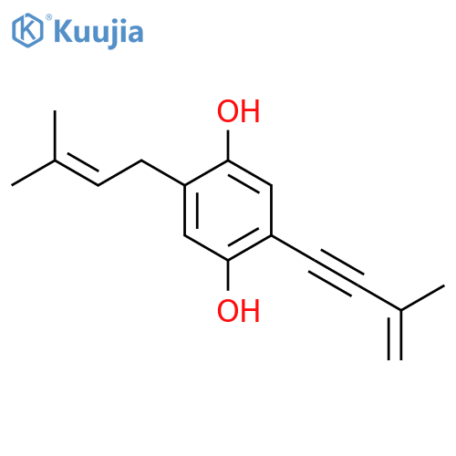 1,4-Benzenediol,2-(3-methyl-2-buten-1-yl)-5-(3-methyl-3-buten-1-yn-1-yl)- structure