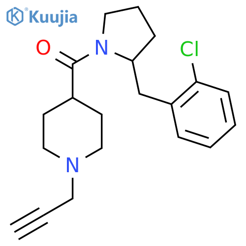4-{2-[(2-Chlorophenyl)methyl]pyrrolidine-1-carbonyl}-1-(prop-2-yn-1-yl)piperidine structure