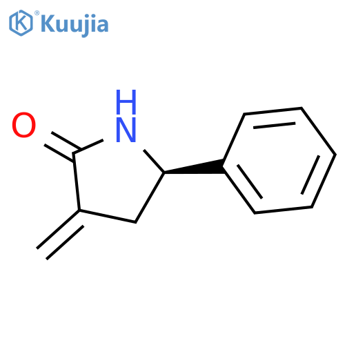 2-Pyrrolidinone, 3-methylene-5-phenyl-, (R)- structure