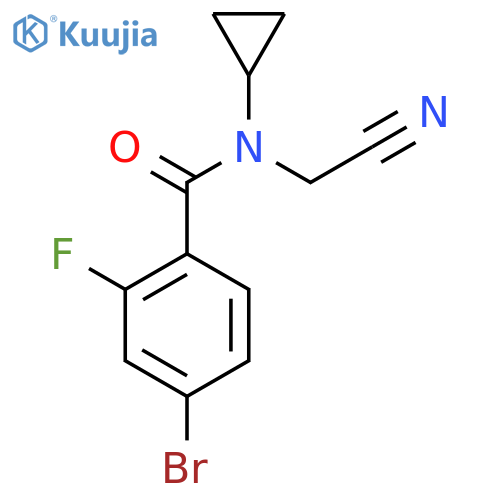 4-bromo-N-(cyanomethyl)-N-cyclopropyl-2-fluorobenzamide structure