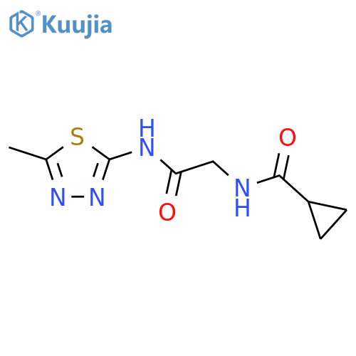 N-[2-[(5-Methyl-1,3,4-thiadiazol-2-yl)amino]-2-oxoethyl]cyclopropanecarboxamide structure
