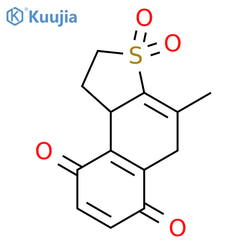 Naphtho[2,1-b]thiophene-6,9-dione,1,2,5,9b-tetrahydro-4-methyl-, 3,3-dioxide structure