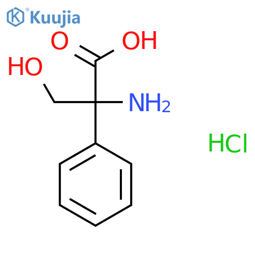2-Amino-3-hydroxy-2-phenylpropanoic acid hydrochloride structure