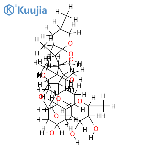 (25S)-ruscogenin 1-O-alpha-L-rhamnopyranosyl(1->2)-beta-D-xylopyranoside structure