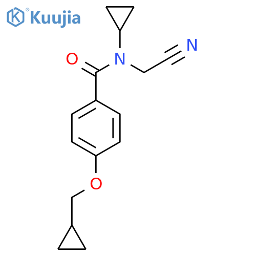 N-(cyanomethyl)-N-cyclopropyl-4-(cyclopropylmethoxy)benzamide structure