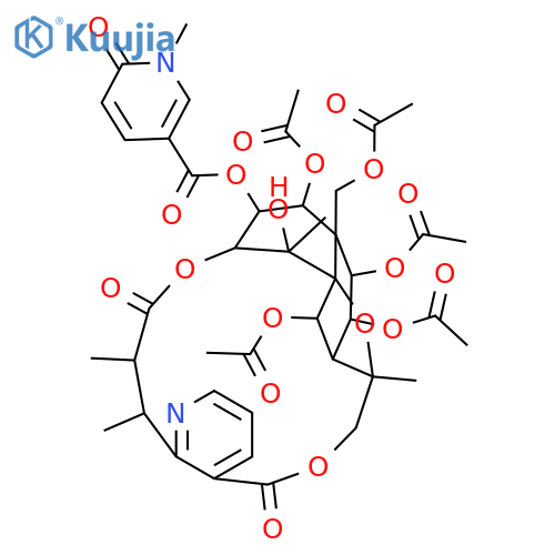 [19,21,22,24-Tetraacetyloxy-20-(acetyloxymethyl)-25-hydroxy-3,13,14,25-tetramethyl-6,15-dioxo-2,5,16-trioxa-11-azapentacyclo[15.7.1.01,20.03,23.07,12]pentacosa-7(12),8,10-trien-18-yl] 1-methyl-6-oxopyridine-3-carboxylate structure