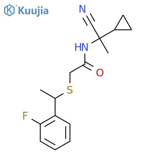N-(1-cyano-1-cyclopropylethyl)-2-{[1-(2-fluorophenyl)ethyl]sulfanyl}acetamide structure