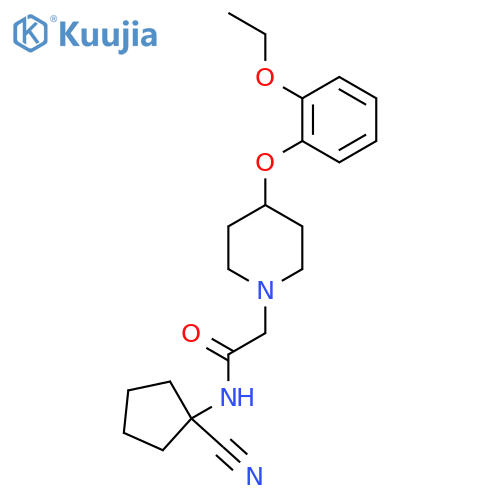 N-(1-cyanocyclopentyl)-2-[4-(2-ethoxyphenoxy)piperidin-1-yl]acetamide structure
