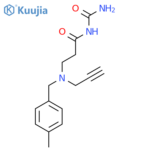 (3-{(4-methylphenyl)methyl(prop-2-yn-1-yl)amino}propanoyl)urea structure