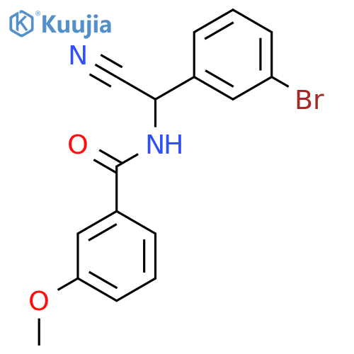 N-[(3-bromophenyl)(cyano)methyl]-3-methoxybenzamide structure