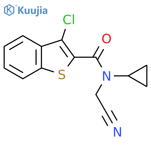 3-chloro-N-(cyanomethyl)-N-cyclopropyl-1-benzothiophene-2-carboxamide structure