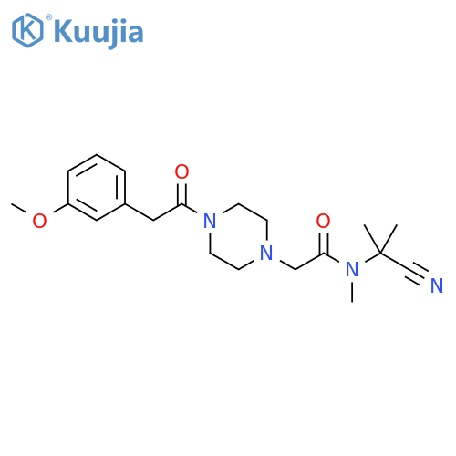 N-(1-Cyano-1-methylethyl)-4-[2-(3-methoxyphenyl)acetyl]-N-methyl-1-piperazineacetamide structure