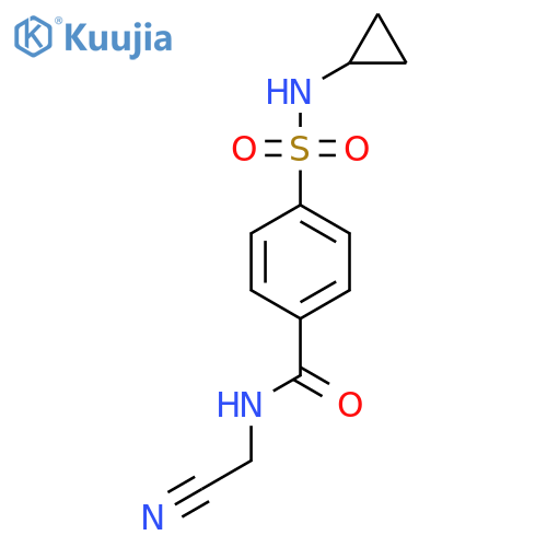 N-(cyanomethyl)-4-(cyclopropylsulfamoyl)benzamide structure