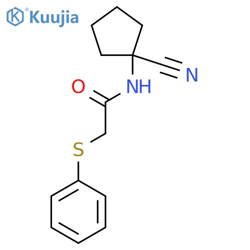 N-(1-cyanocyclopentyl)-2-(phenylsulfanyl)acetamide structure