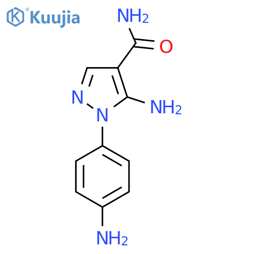 2-(4-aminophenyl)-3-imino-2,3-dihydro-1H-pyrazole-4-carboxamide structure