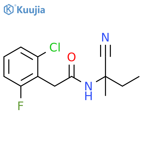 2-Chloro-N-(1-cyano-1-methylpropyl)-6-fluorobenzeneacetamide structure