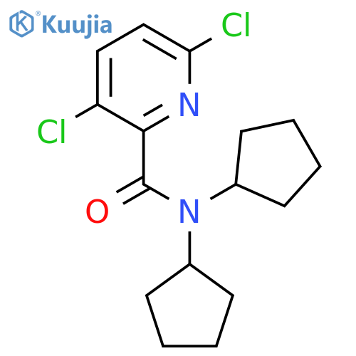 3,6-dichloro-N,N-dicyclopentylpyridine-2-carboxamide structure