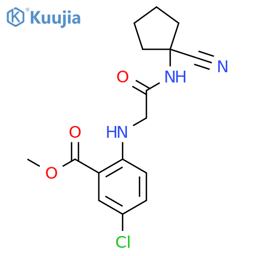 Methyl 5-chloro-2-({[(1-cyanocyclopentyl)carbamoyl]methyl}amino)benzoate structure