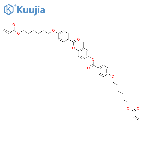 2-Methyl-1,4-phenylene-bis(4-((6-(acryloyloxy)hexyl)oxy)benzoate) structure