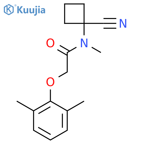 N-(1-cyanocyclobutyl)-2-(2,6-dimethylphenoxy)-N-methylacetamide structure