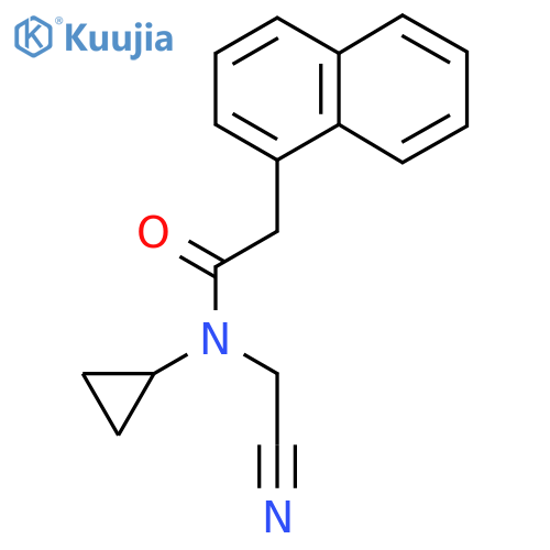 N-(cyanomethyl)-N-cyclopropyl-2-(naphthalen-1-yl)acetamide structure