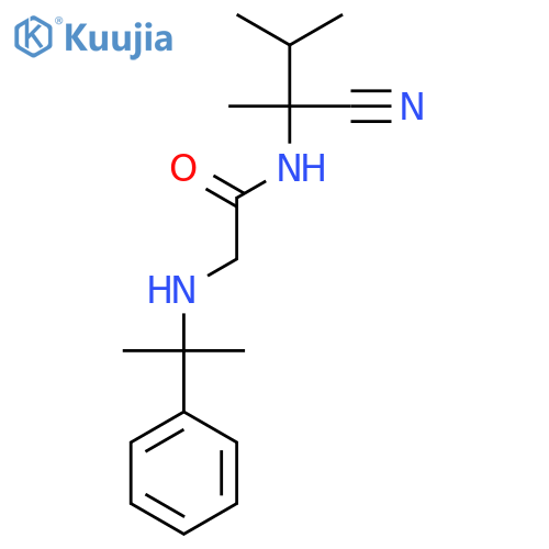 N-(1-cyano-1,2-dimethylpropyl)-2-[(2-phenylpropan-2-yl)amino]acetamide structure