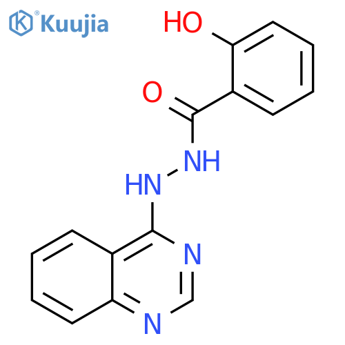 Benzoic acid, 2-hydroxy-, 2-(4-quinazolinyl)hydrazide structure