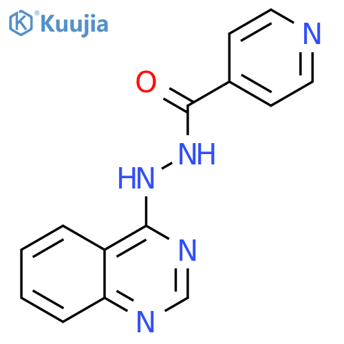 4-Pyridinecarboxylic acid, 2-(4-quinazolinyl)hydrazide structure