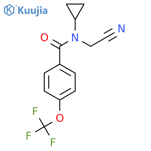 N-(cyanomethyl)-N-cyclopropyl-4-(trifluoromethoxy)benzamide structure