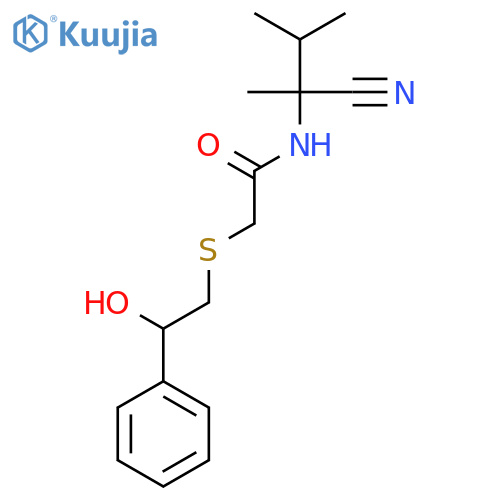 N-(1-cyano-1,2-dimethylpropyl)-2-[(2-hydroxy-2-phenylethyl)sulfanyl]acetamide structure