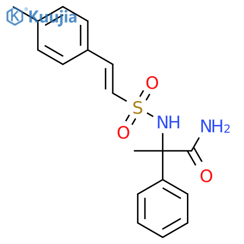 2-[2-(4-Methylphenyl)ethenesulfonamido]-2-phenylpropanamide structure