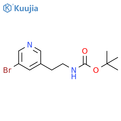 Carbamic acid, N-[2-(5-bromo-3-pyridinyl)ethyl]-, 1,1-dimethylethyl ester structure