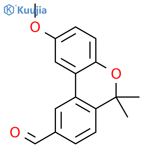 2-methoxy-6,6-dimethyl-6H-benzo[c]chromen-9-carbaldehyde structure