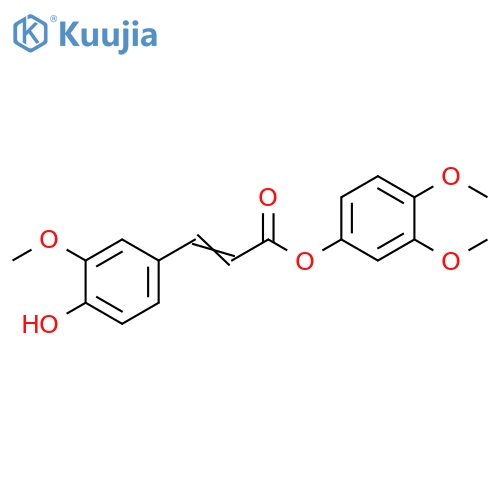 2-Propenoic acid, 3-(4-hydroxy-3-methoxyphenyl)-, 3,4-dimethoxyphenyl ester structure