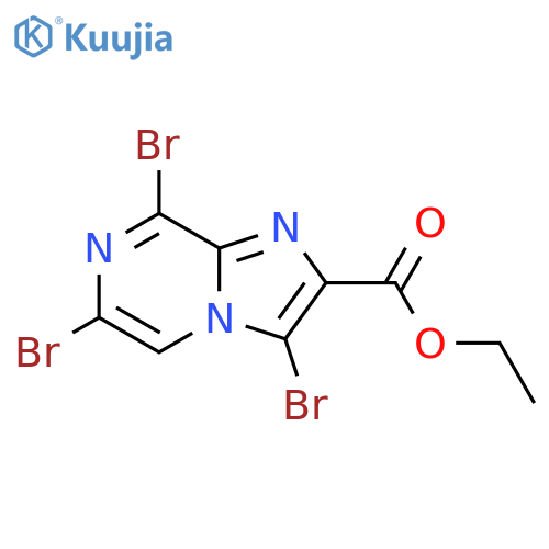 Ethyl 3,6,8-tribromoimidazo1,2-apyrazine-2-carboxylate structure