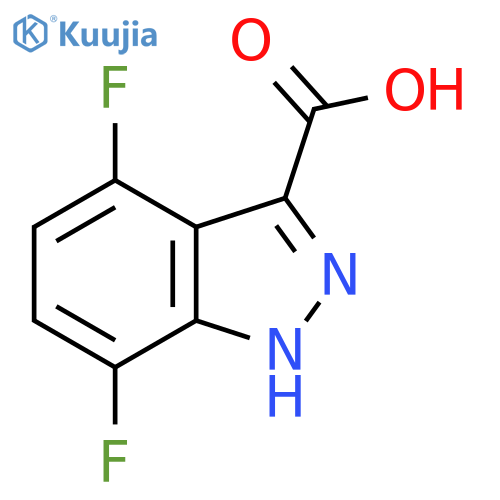 4,7-difluoro-1H-indazole-3-carboxylic acid structure