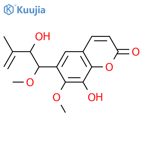6-(1,2-Dihydroxy-3-methyl-3-butenyl)-7,8-dihydroxy-2H-1-benzopyran-2-one; (1'R*,2'S*)-form, 1',7-Di-Me ether structure