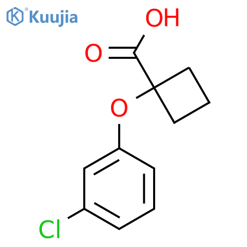 1-(3-chlorophenoxy)cyclobutanecarboxylic acid structure