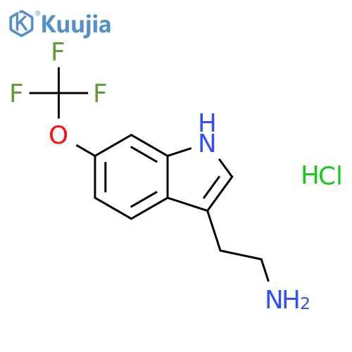 2-[6-(trifluoromethoxy)-1H-indol-3-yl]ethan-1-amine hydrochloride structure