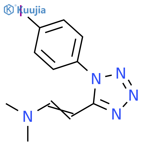 Ethenamine, 2-[1-(4-iodophenyl)-1H-tetrazol-5-yl]-N,N-dimethyl- structure