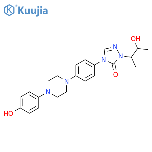 1-(3-Hydroxybutan-2-yl)-4-(4-(4-(4-hydroxyphenyl)piperazin-1-yl)phenyl)-1H-1,2,4-triazol-5(4H)-one structure