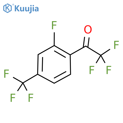 2,2,2-trifluoro-1-2-fluoro-4-(trifluoromethyl)phenylethan-1-one structure