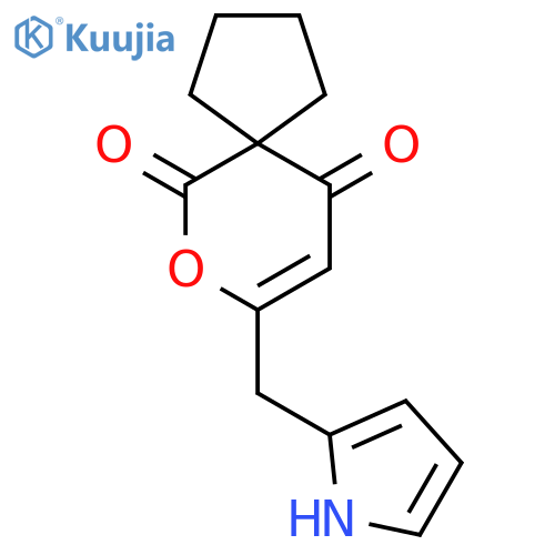 7-Oxaspiro[4.5]dec-8-ene-6,10-dione, 8-(1H-pyrrol-2-ylmethyl)- structure