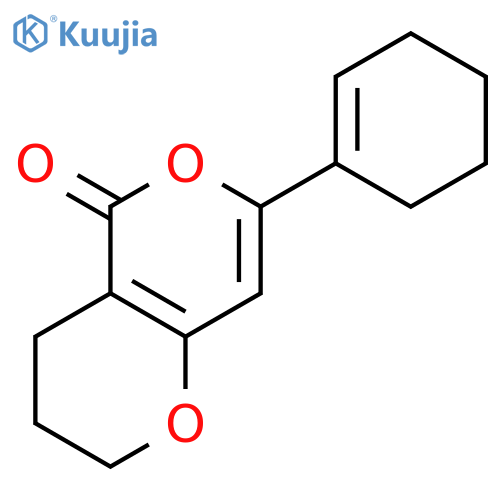 2H,5H-Pyrano[4,3-b]pyran-5-one, 7-(1-cyclohexen-1-yl)-3,4-dihydro- structure