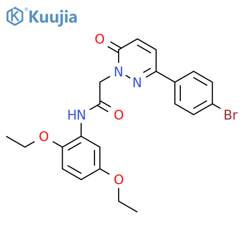 2-[3-(4-bromophenyl)-6-oxo-1,6-dihydropyridazin-1-yl]-N-(2,5-diethoxyphenyl)acetamide structure