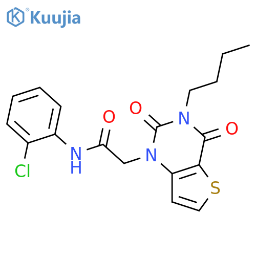 2-{3-butyl-2,4-dioxo-1H,2H,3H,4H-thieno[3,2-d]pyrimidin-1-yl}-N-(2-chlorophenyl)acetamide structure