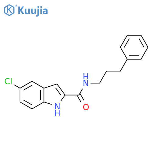 5-chloro-N-(3-phenylpropyl)-1H-indole-2-carboxamide structure