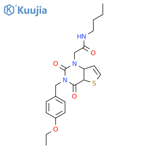 N-butyl-2-{3-[(4-ethoxyphenyl)methyl]-2,4-dioxo-1H,2H,3H,4H-thieno[3,2-d]pyrimidin-1-yl}acetamide structure