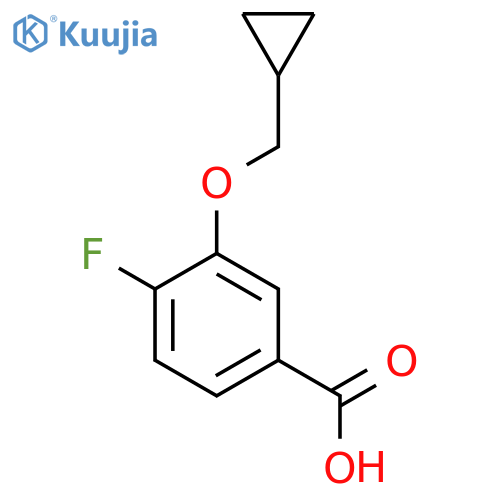3-(Cyclopropylmethoxy)-4-fluorobenzoic acid structure